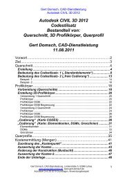 Kostenermittlung (Mengen) - Gert Domsch, CAD-Dienstleistung