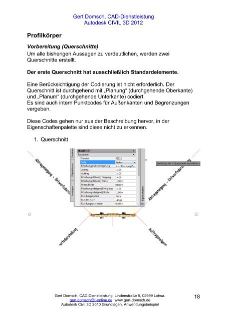 Kostenermittlung (Mengen) - Gert Domsch, CAD-Dienstleistung