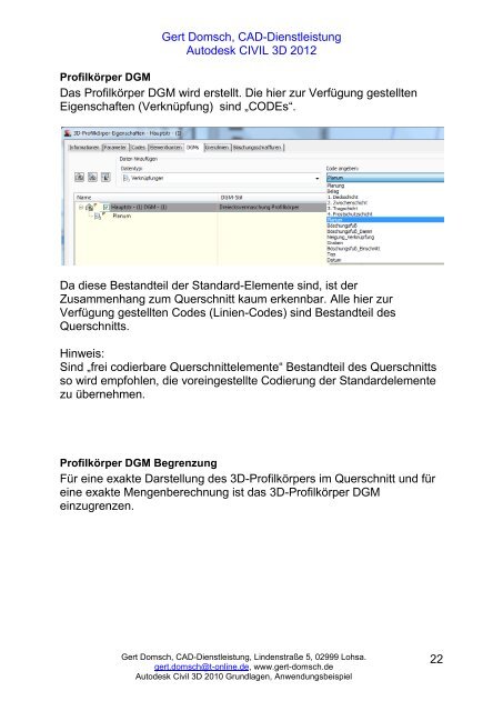 Kostenermittlung (Mengen) - Gert Domsch, CAD-Dienstleistung