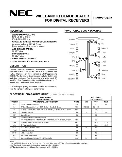 wideband iq demodulator for digital receivers - California Eastern ...