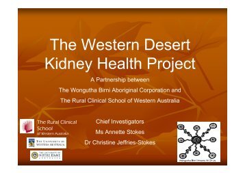 The Western Desert Kidney Health Project