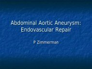 Abdominal Aortic Aneurysm: Endovascular Repair - WVU School of ...