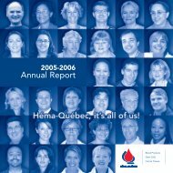 Complete Annual Report (2.7 MB) - HÃ©ma-QuÃ©bec