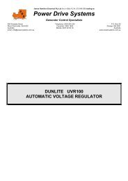 technical manual (PDF 59k) - Power Drive Systems Generator ...