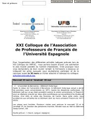 XXI Colloque de l'Association de Professeurs de FranÃ§ais de l ...