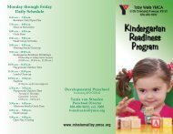 Kindergarten Readiness brochure - Mission Valley YMCA