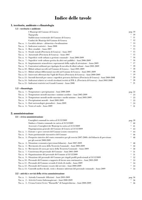 Annuario Edizione 2010 (dati 2009).pdf - STATISTICA - Comune di ...