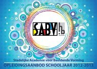 OPLEIDINGSAANBOD SCHOOLJAAR 2012-2013