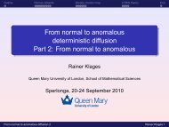 From normal to anomalous deterministic diffusion Part 2: From ...