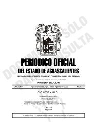 Publicada el 18-AGO-2003 - Congreso del Estado de Aguascalientes