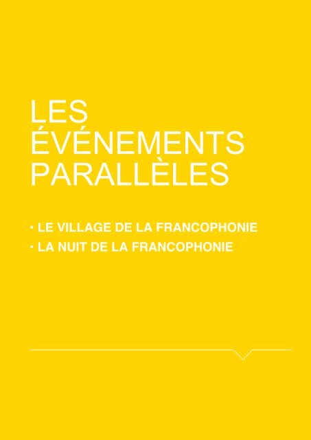 Le dossier de presse - Organisation internationale de la Francophonie