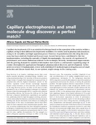 Capillary electrophoresis and small molecule drug discovery: a ...
