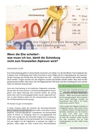 scheidung was muss ich tun
