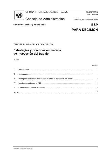 Estrategias y prácticas en materia de inspección del trabajo