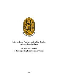 International Painters and Allied Trades Industry Pension ... - IUPAT