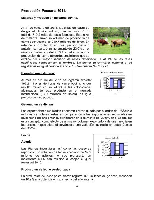 Informe de Producción Agropecuaria Acumulado a Octubre ... - magfor