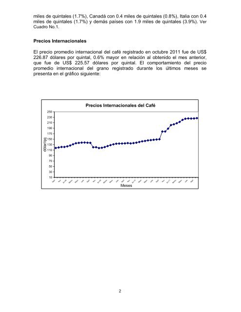 Informe de Producción Agropecuaria Acumulado a Octubre ... - magfor