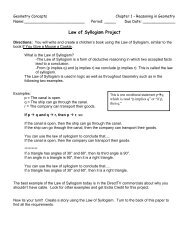 Law of Syllogism Project - East Penn School District