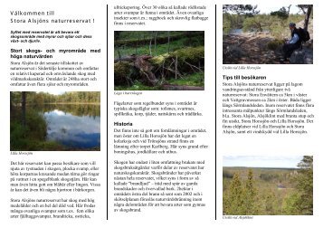 VÃ¤lkommen till Stora AlsjÃ¶ns naturreservat ! - Traneving