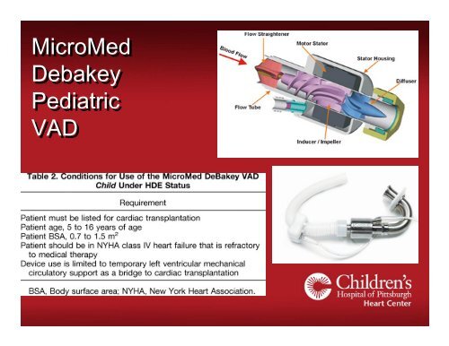 Pediatric Ventricular Assist Devices - University of Minnesota ...