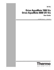 Orion AquaMate 7000 Vis Orion AquaMate 8000 UV-Vis - Daigger