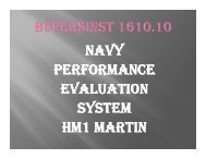 NAVY PERFORMANCE EVALUATION SYSTEM HM1 MARTIN