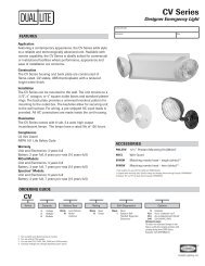 CV Series specification sheet - Dual-Lite