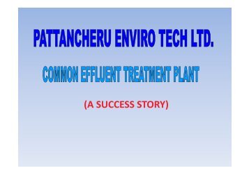 Common Effluent Treatment Plant- A success Story - IGEP.in
