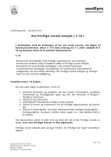 Fordelingspolitik - Nordfyns Kommune