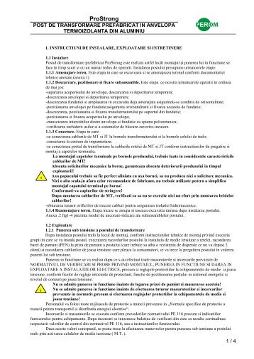 Descarca instructiuni de exploatare - Electrotehno