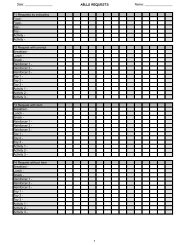 F. Requests - Tracking Sheets