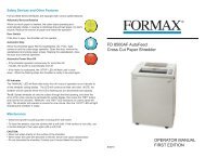 FD 8500AF AutoFeed Operator Manual - Formax