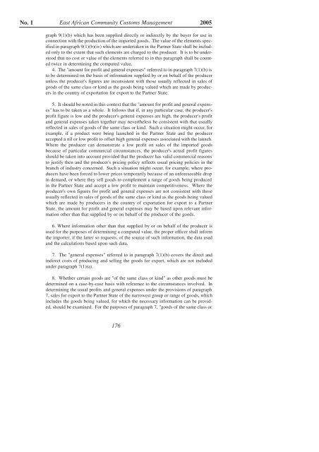 East African Community Customs Management Act, 2004 - VERTIC