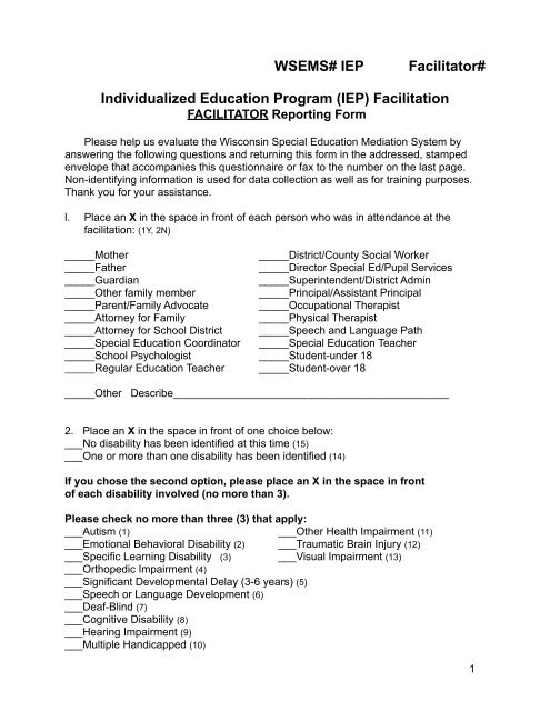 Individualized Education Programs
