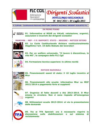 2013 05 Luglio 2013 NOTIZIARIO NAZIONALE DIRIGENTI ...