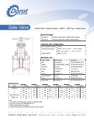 Gate Valve - Dorot Control Valves