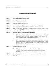 Substitution of Attorney - United States Bankruptcy Court - District of ...