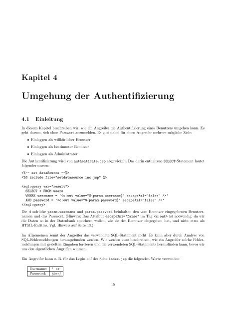 Verteidigung gegen SQL-Injection-Angriffe - ETH ZÃ¼rich