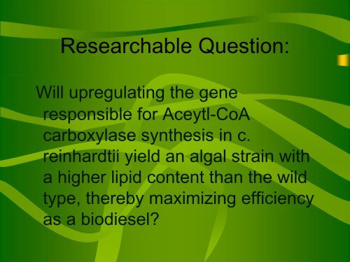 Microalgae as Biofuel: Engineering a Super Algae - COSMOS