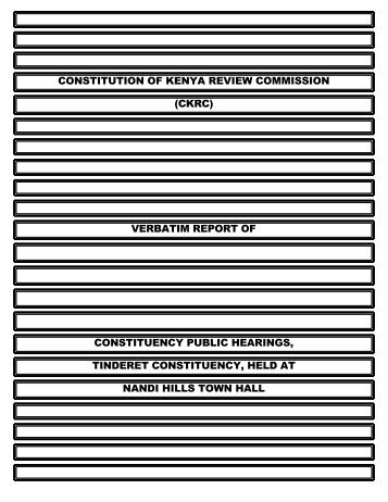 constitution of kenya review commission (ckrc ... - ConstitutionNet