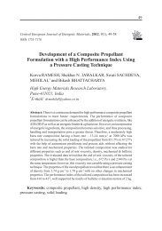 Development of a Composite Propellant Formulation with a High ...