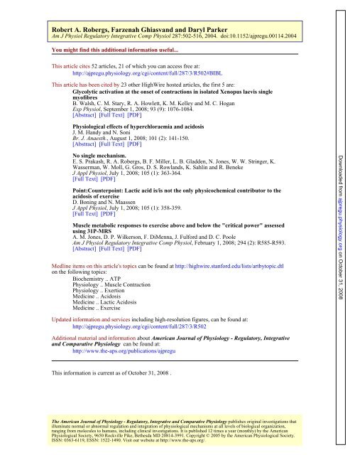 Biochemistry of exercise-induced metabolic acidosis