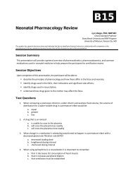Neonatal Pharmacology Review - FANNP