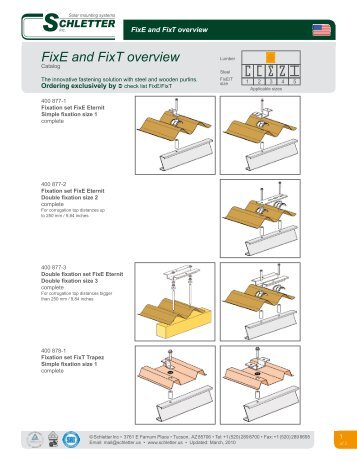 FixE and FixT overview - Schletter Inc.