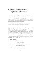9. HDV Cauchy ülesannete ligikaudne lahendamine