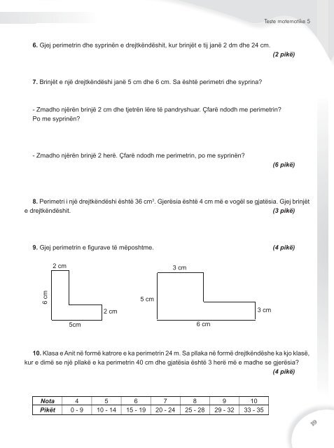 Testet Matematika 5 - Albas