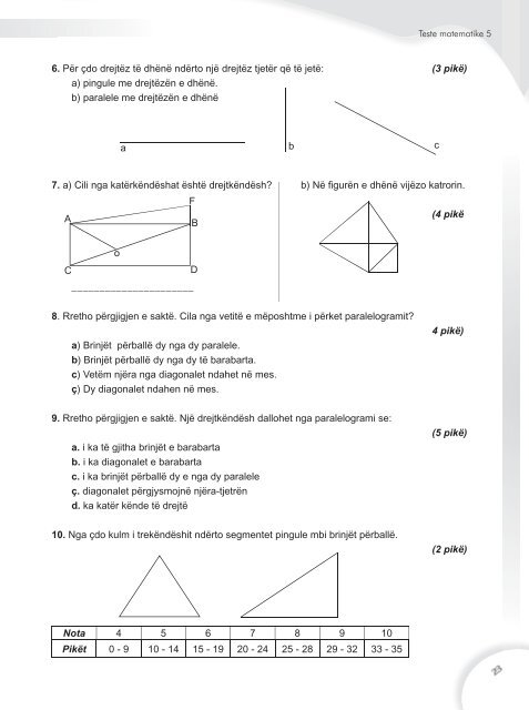 Testet Matematika 5 - Albas