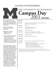 Campus Day - University Housing - University of Michigan