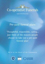 Pre-paid funeral plans - Heart of England Co-operative Society