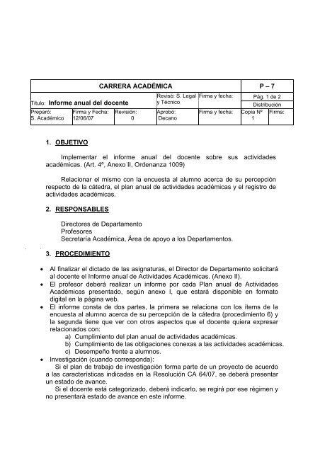 Informe Anual del Docente - FRBB - UTN